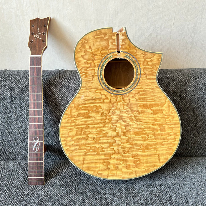 41 Inch Solid Spruce Top LEGO Style DIY Acoustic Guitar with Painting (PHT-001)