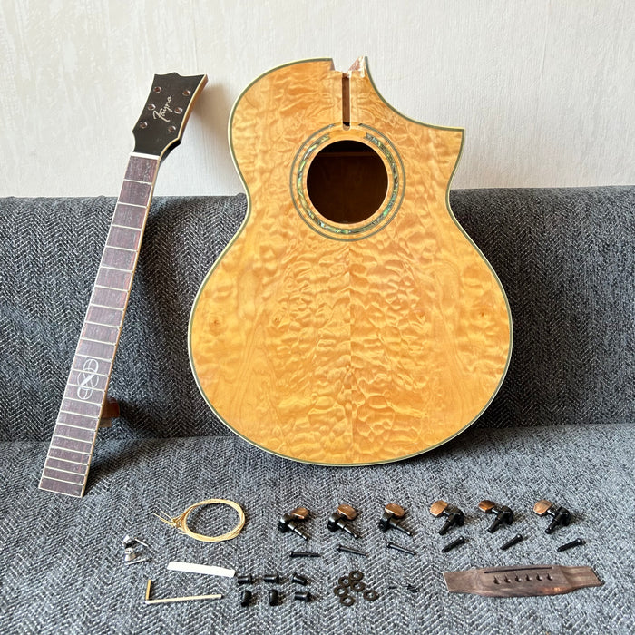 41 Inch Solid Spruce Top LEGO Style DIY Acoustic Guitar with Painting (PHT-002)