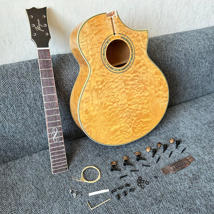 41 Inch Solid Spruce Top LEGO Style DIY Acoustic Guitar with Painting (PHT-002)