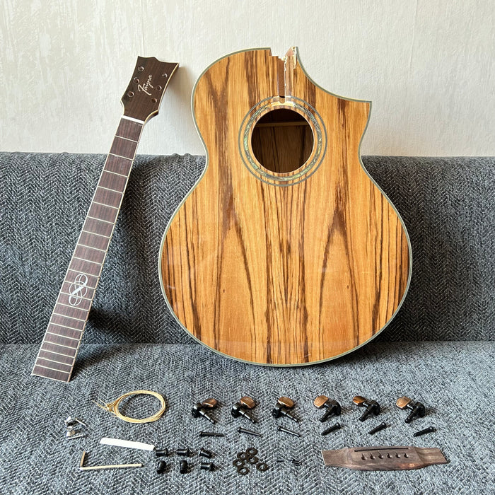 41 Inch Solid Spruce Top LEGO Style DIY Acoustic Guitar with Painting (PHT-003)