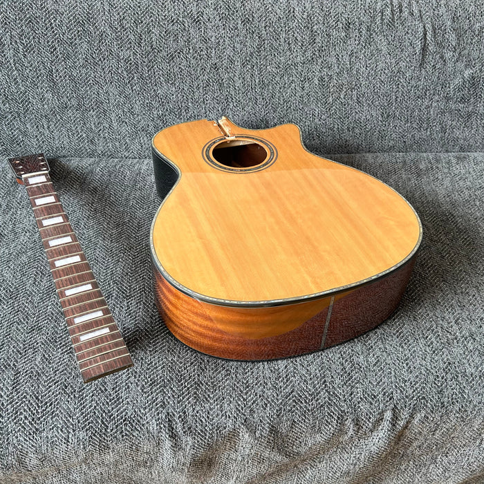 41 Inch Solid Spruce Top LEGO Style DIY Acoustic Guitar with Painting (PHT-004)