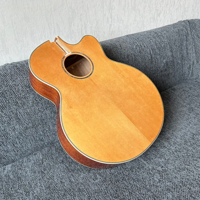 41 Inch Solid Spruce Top LEGO Style DIY Acoustic Guitar with Painting (PHT-006)