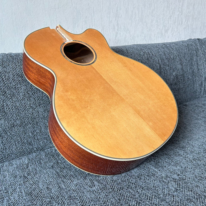 41 Inch Solid Spruce Top LEGO Style DIY Acoustic Guitar with Painting (PHT-006)