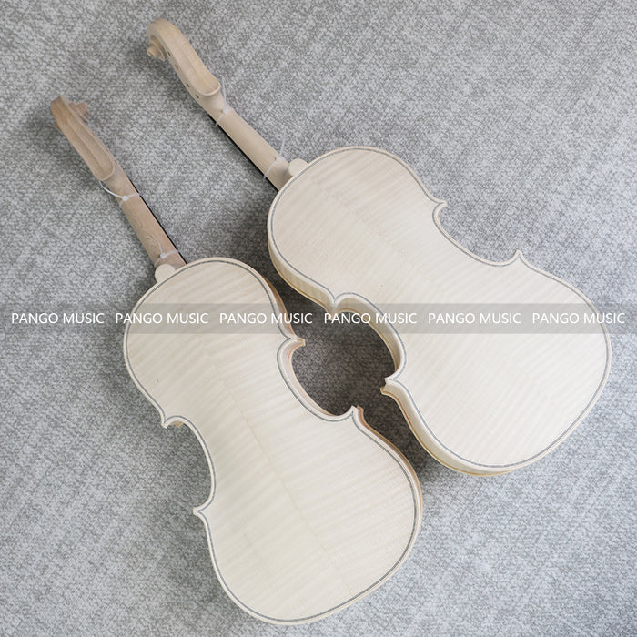 4/4 Solid Spruce Top/ Italy Solid Flamed Maple Back & Sides DIY Violin Kit (PVL-901)