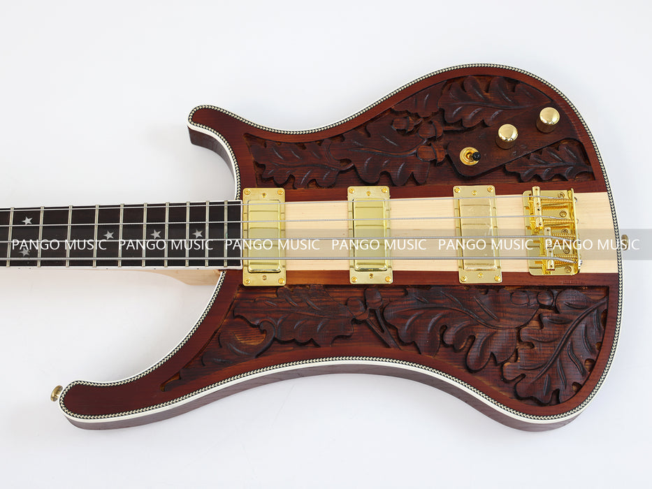 4 Strings Ash Wood Body Neck Through Electric Bass Guitar (GKS-083)