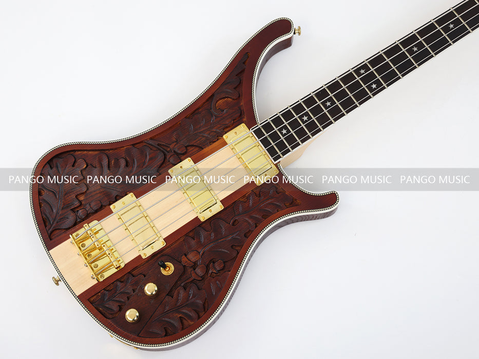 4 Strings Ash Wood Body Neck Through Electric Bass Guitar (GKS-083)