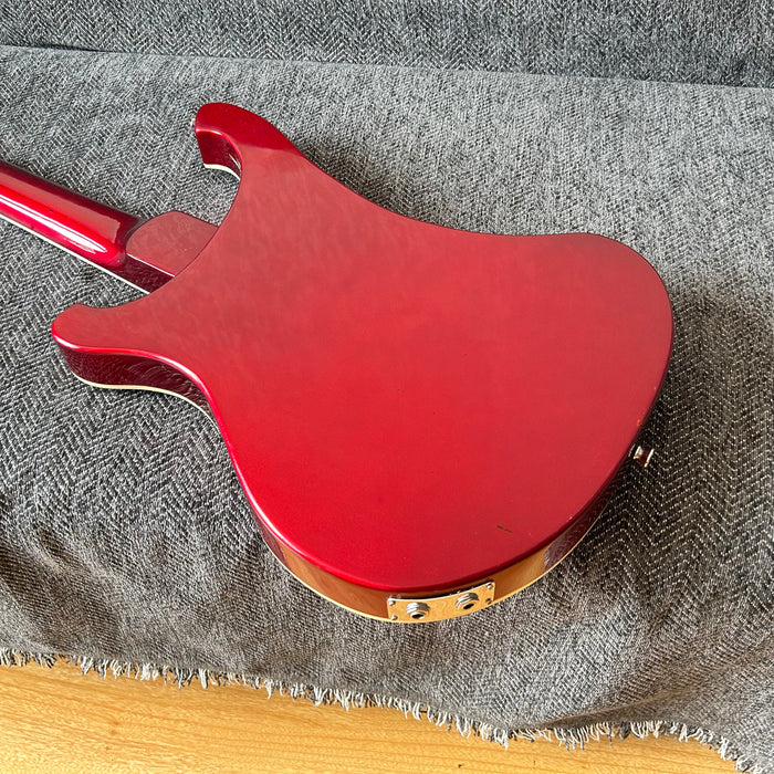 4 Strings Rick Style Bass Guitar with Metallic Red Finish (GKS-008)