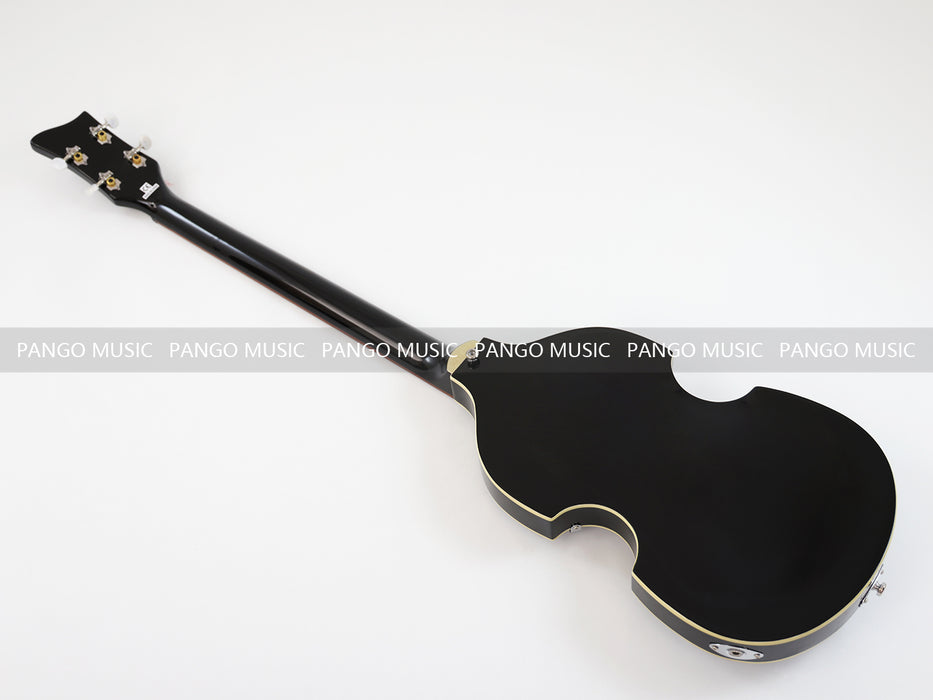 4 Strings Semi Hollow Violin All Black Electric Bass Guitar (PHF-126)