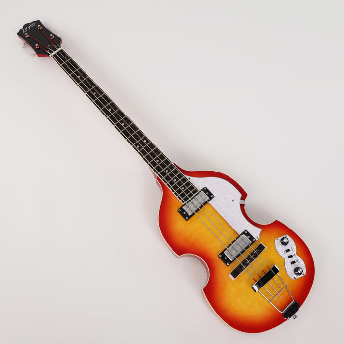 4 Strings Semi Hollow Violin Electric Bass Guitar with AAA Quilted Maple Top (PHY-099)