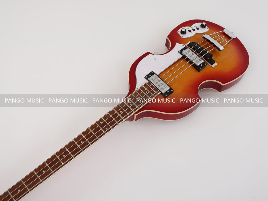 4 Strings Semi Hollow Violin Electric Bass Guitar with Birdseye Maple Top (PHY-100)