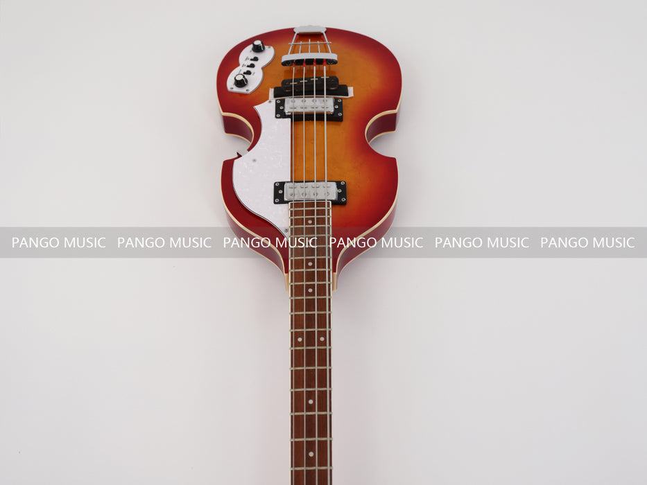 4 Strings Semi Hollow Violin Electric Bass Guitar with Birdseye Maple Top (PHY-100)