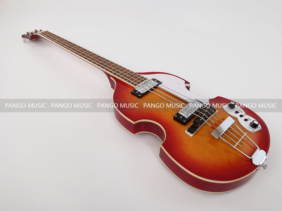 4 Strings Semi Hollow Violin Electric Bass Guitar with Birdseye Maple Top (PHY-100)