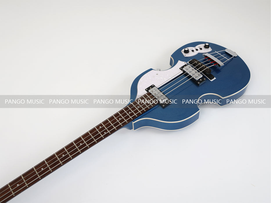 4 Strings Semi Hollow Violin Electric Bass Guitar with Metallic Sparkling Finish  (PHY-109)