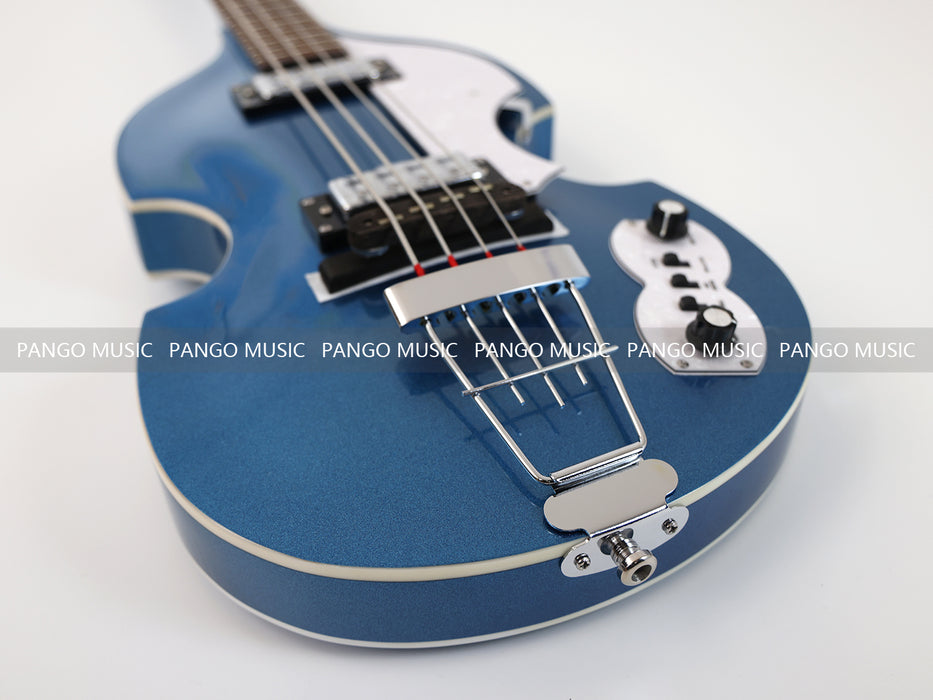 4 Strings Semi Hollow Violin Electric Bass Guitar with Metallic Sparkling Finish  (PHY-109)