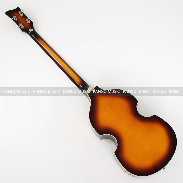 4 Strings Semi Hollow Violin Style Fretless Electric Bass Guitar with Ebony Fretboard (PHY-137)