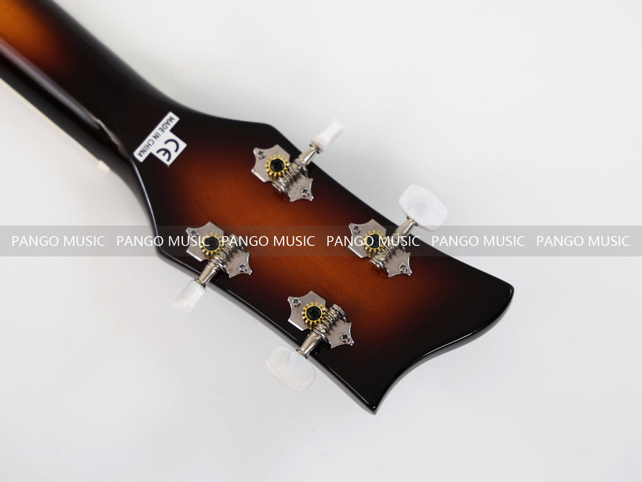 4 Strings Semi Hollow Violin Style Fretless Electric Bass Guitar with Ebony Fretboard (PHY-137)