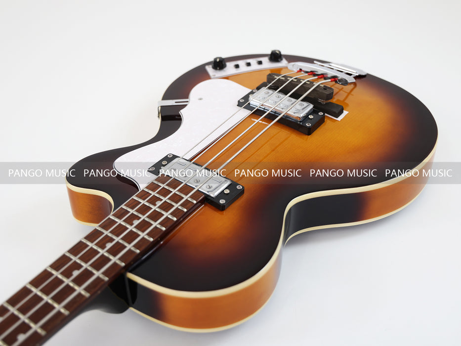 4 Strings Sunburst Semi Hollow Electric Bass Guitar (PHF-129)