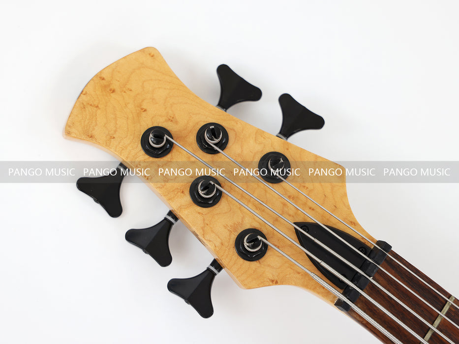 5 Strings Ash wood Body Electric Bass Guitar with Birdseye Maple Top (GKS-082)