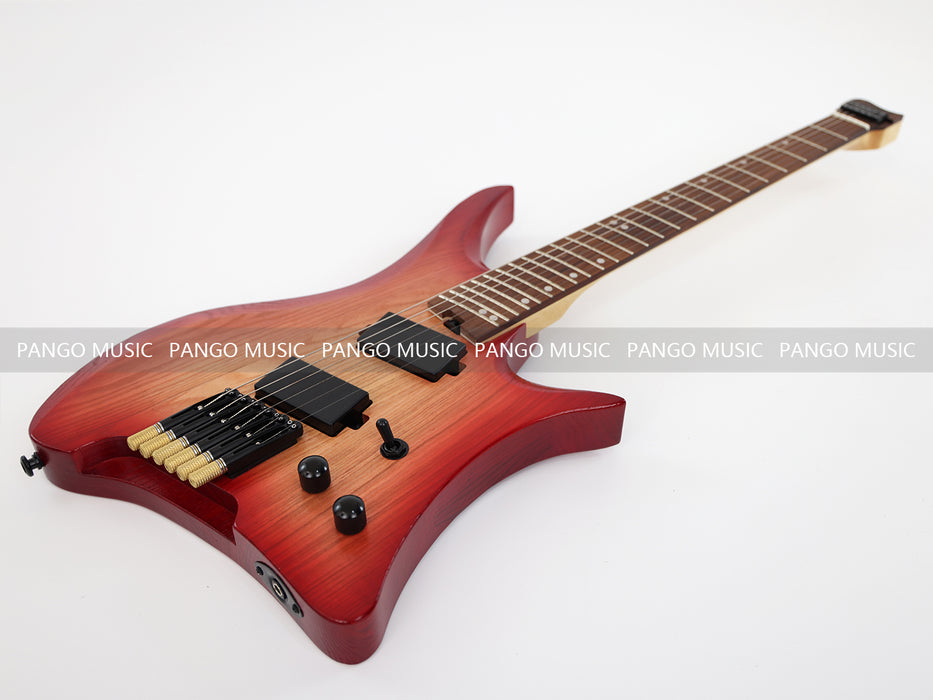 Ash Wood Body Headless Style Electric Guitar (PJX-523)