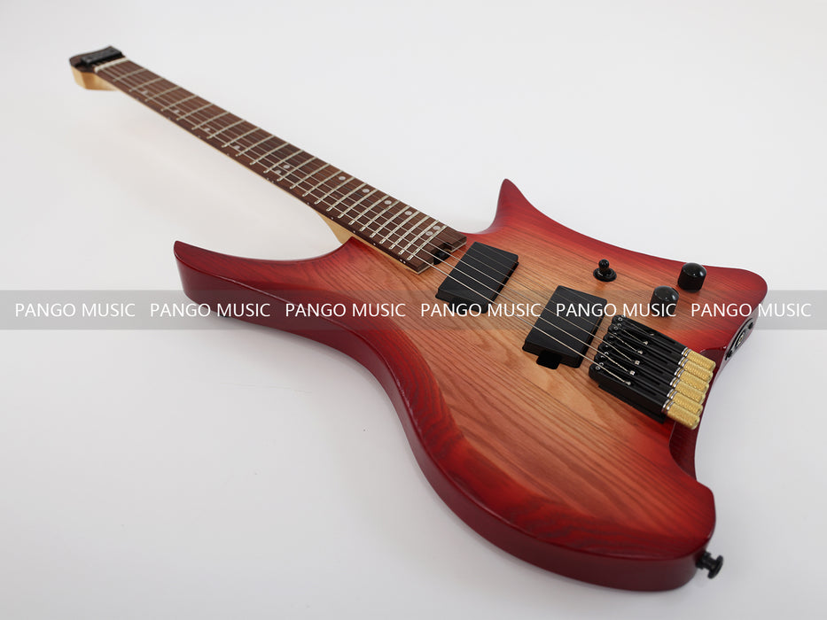 Ash Wood Body Headless Style Electric Guitar (PJX-523)