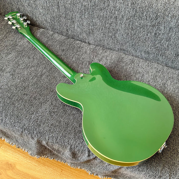 ES-335 Style Green Semi Hollow Body Electric Guitar (GKS-009)