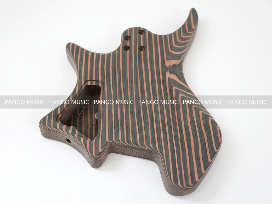 Headless / All Zebrawood DIY Electric Guitar Kit (ZQN-009S)