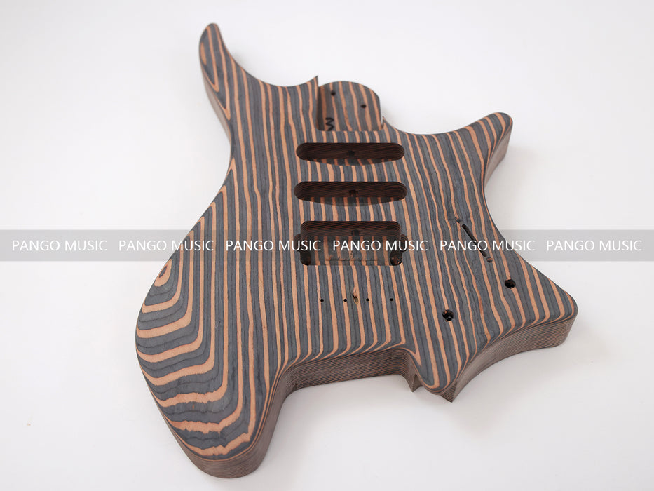 Headless / All Zebrawood DIY Electric Guitar Kit (ZQN-016F)