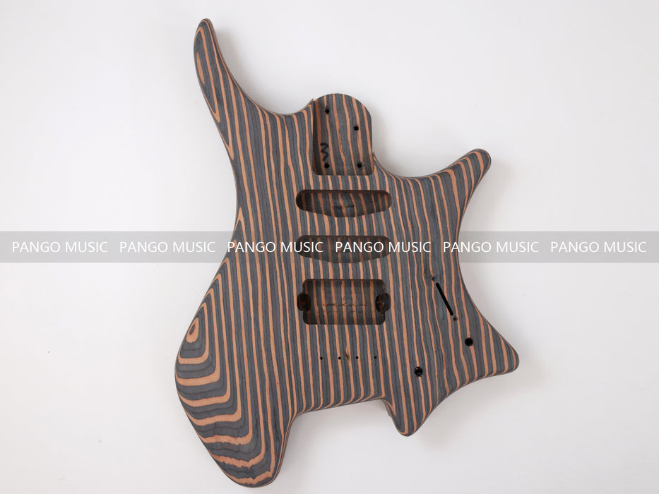 Headless / All Zebrawood DIY Electric Guitar Kit (ZQN-016F)