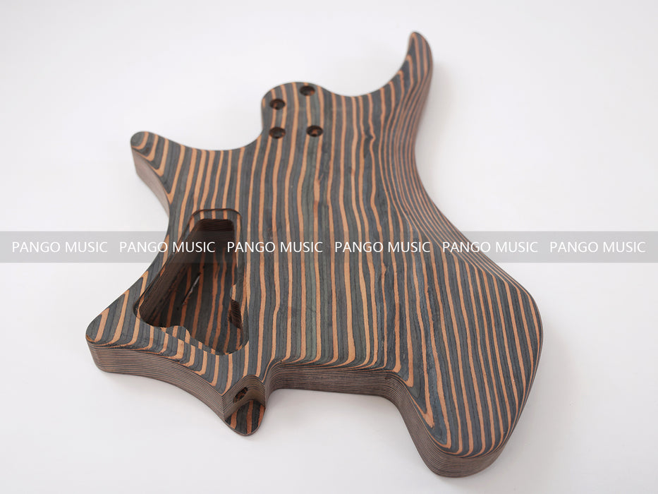 Headless / All Zebrawood DIY Electric Guitar Kit (ZQN-016F)