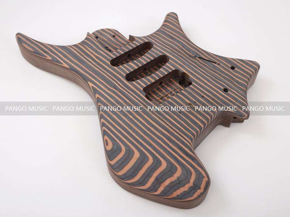 Headless / All Zebrawood DIY Electric Guitar Kit (ZQN-016S)