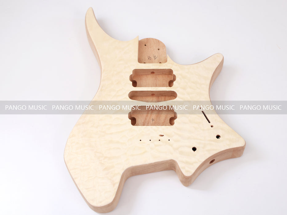 Headless DIY Electric Guitar Kit with Quilted Maple Top (ZQN-013F)