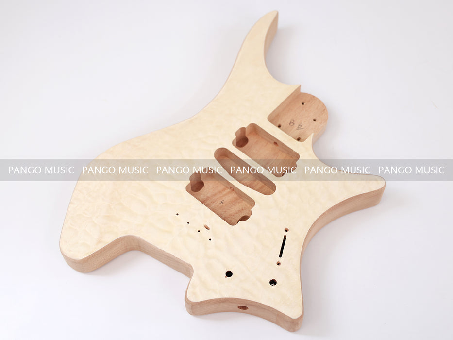 Headless DIY Electric Guitar Kit with Quilted Maple Top (ZQN-013F)