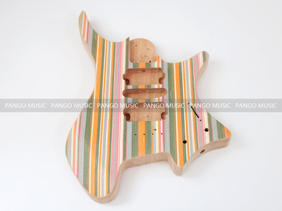 Headless Style DIY Electric Guitar Kit with Rainbow Top (ZQN-003F)