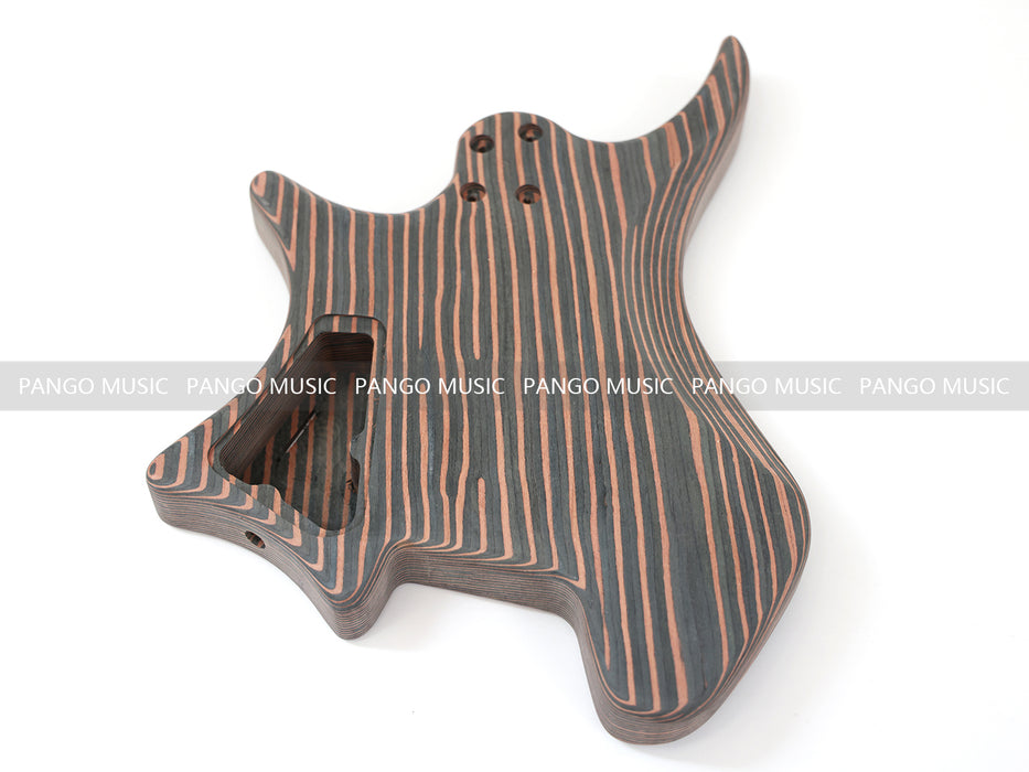 Headless / Zebrawood Body DIY Electric Guitar Kit (ZQN-001F)