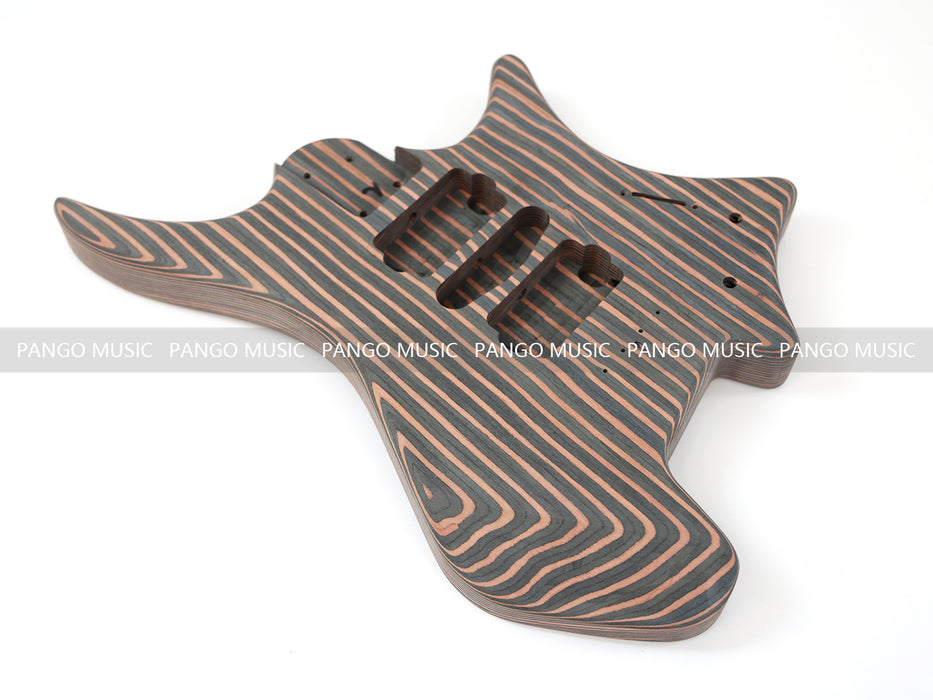 Headless / Zebrawood Body DIY Electric Guitar Kit (ZQN-001F)