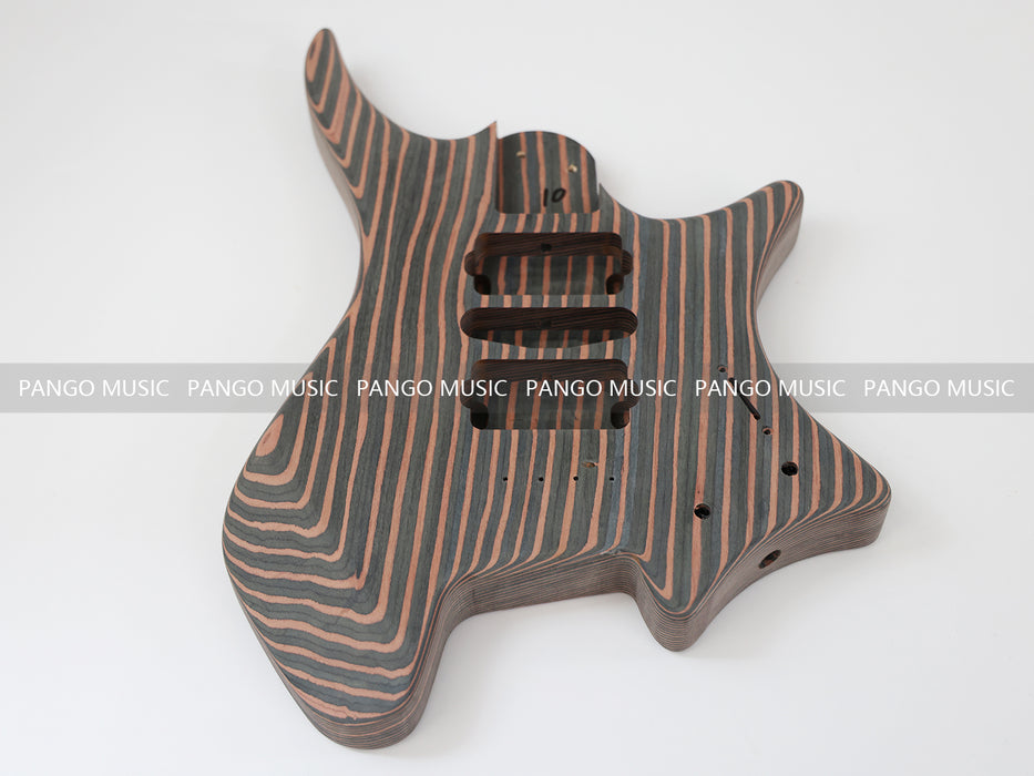 Headless / Zebrawood Body DIY Electric Guitar Kit (ZQN-002F)