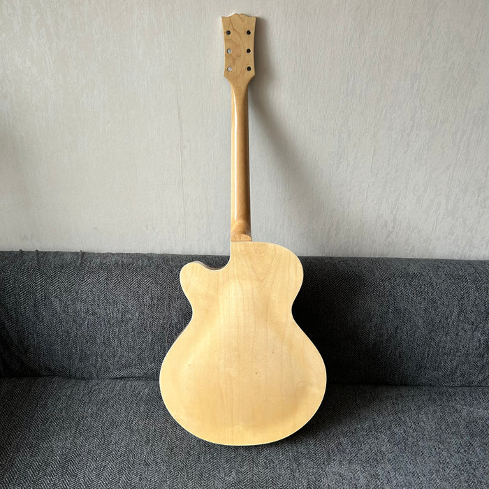 PANGO Music Hollow Body Electric Guitar with Burl Maple Top (ZQN-0180)