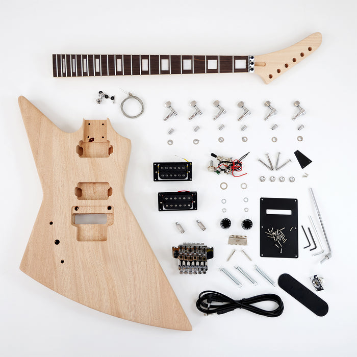 Left Hand Explorer Style DIY Electric Guitar Kit (PEX-404L)