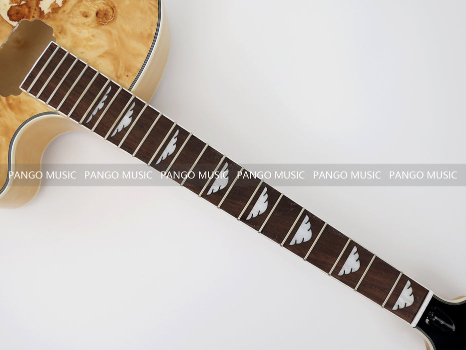 PANGO Hollow Body Electric Guitar with Burl Maple Top (ZQN-0180S)