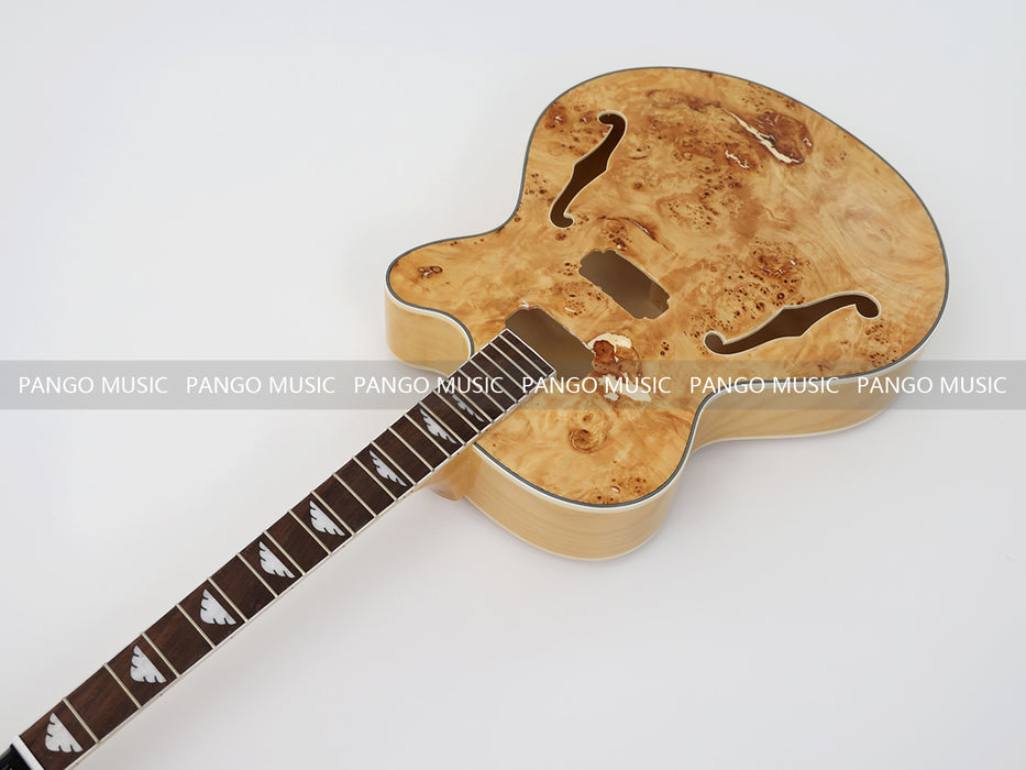 PANGO Hollow Body Electric Guitar with Burl Maple Top (ZQN-0180S)