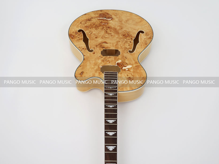 PANGO Hollow Body Electric Guitar with Burl Maple Top (ZQN-0180S)