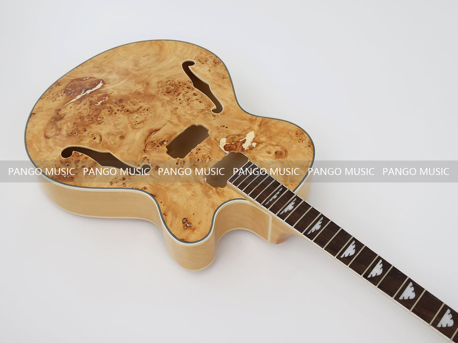 PANGO Hollow Body Electric Guitar with Burl Maple Top (ZQN-0180S)