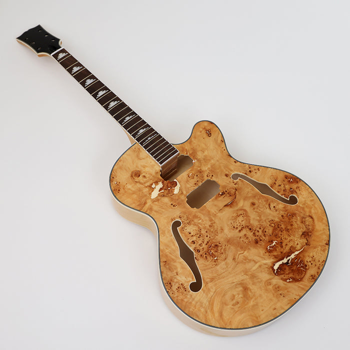 PANGO Hollow Body Electric Guitar with Burl Maple Top (ZQN-0180S)