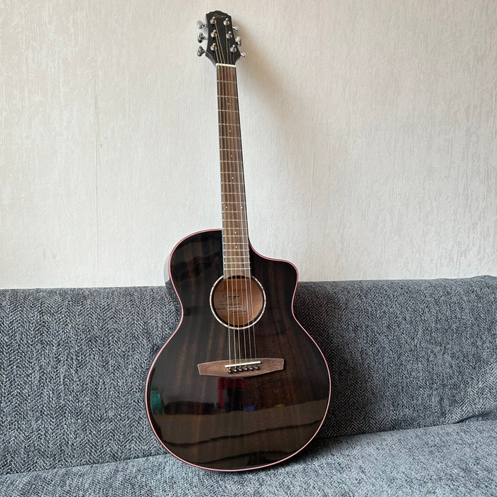 39 Inch Solid Mahogany Top Acoustic Guitar (M-F10S-39-TBK)