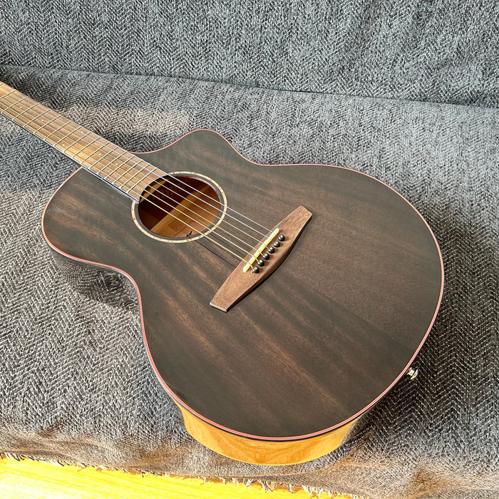 39 Inch Solid Mahogany Top Acoustic Guitar (M-F10S-39-TBK)