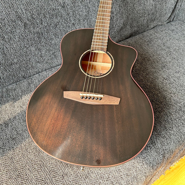 39 Inch Solid Mahogany Top Acoustic Guitar (M-F10S-39-TBK)