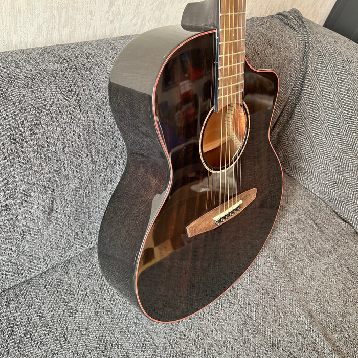 39 Inch Solid Mahogany Top Acoustic Guitar (M-F10S-39-TBK)