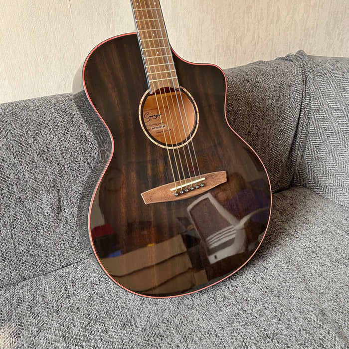 39 Inch Solid Mahogany Top Acoustic Guitar (M-F10S-39-TBK)