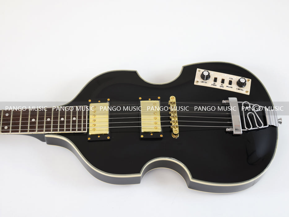 PANGO MUSIC Black Violin Style Electric Guitar (GKS-069)