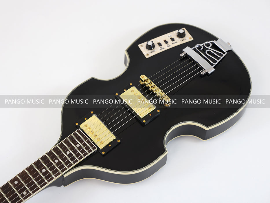 PANGO MUSIC Black Violin Style Electric Guitar (GKS-069)